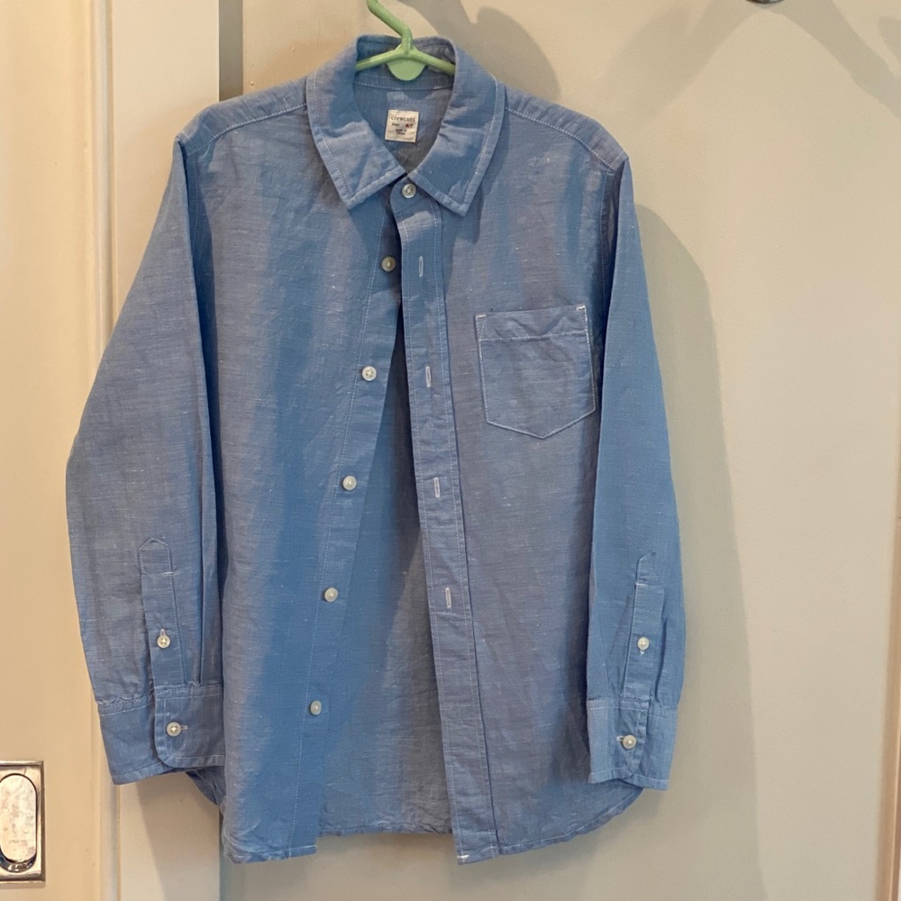 J Crew Crew Cuts Linen button down.  Boys size 6/7